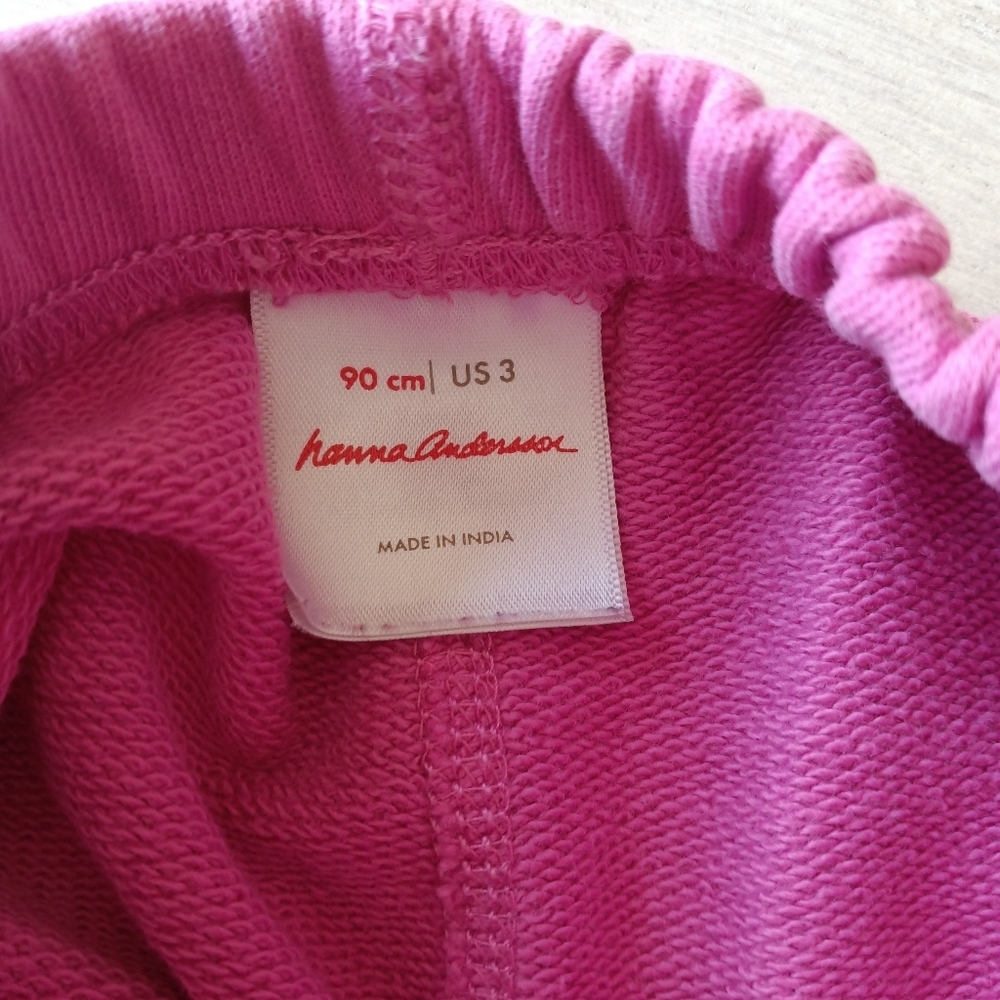 Hanna Andersson Pink French Terry Sweatpants / Size 3 Toddler - Picture 8 of 8